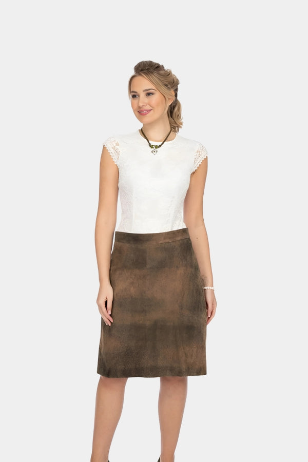Braune Lederhose Damen, 
brauner lederrock
